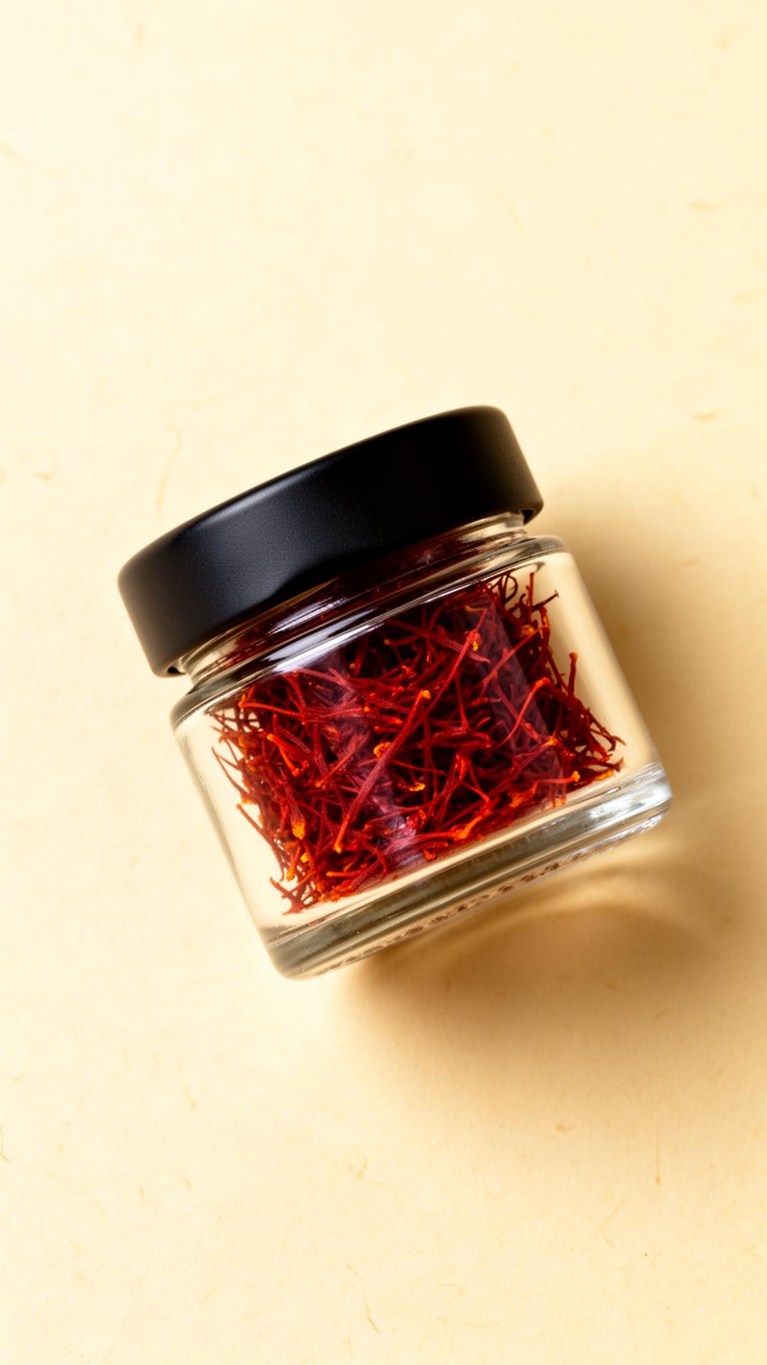 Glazen pot Zafia saffraan, 1 gram